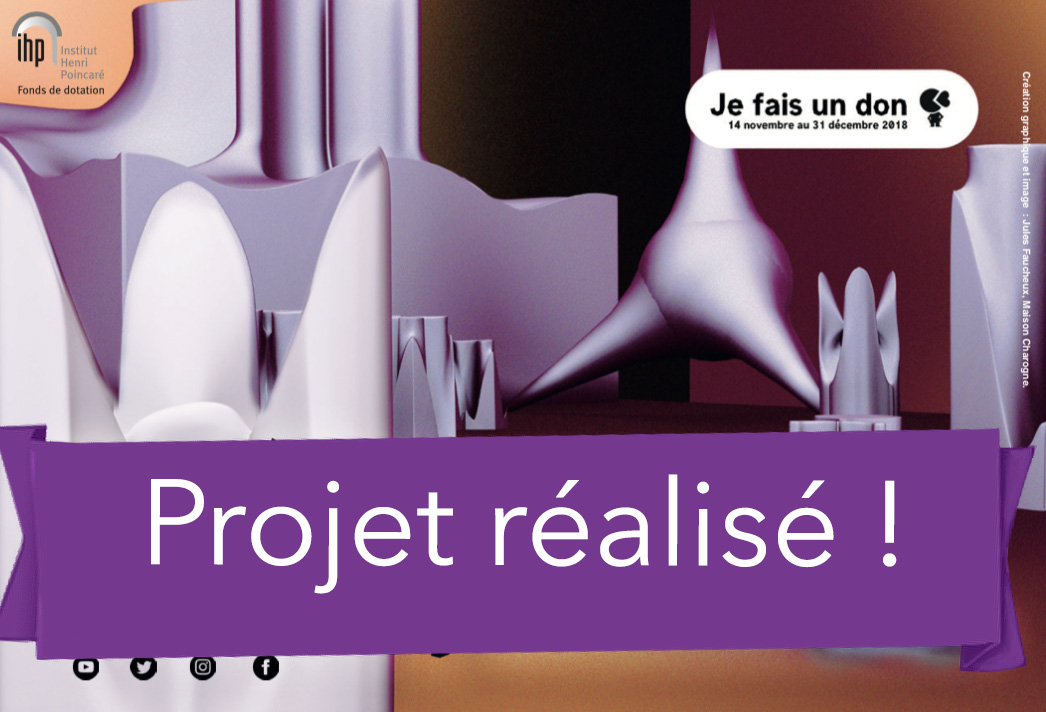 Projet du Fonds de Dotation de l'IHP suivit de la mention "Je fais un don"